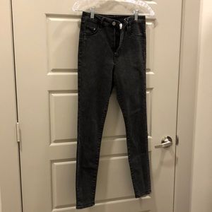 Black/grey high waist jegging